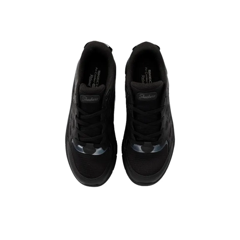 Skechers Modern D'Lu Cushioning Breathable Low Top Casual Shoes Women's Black-3