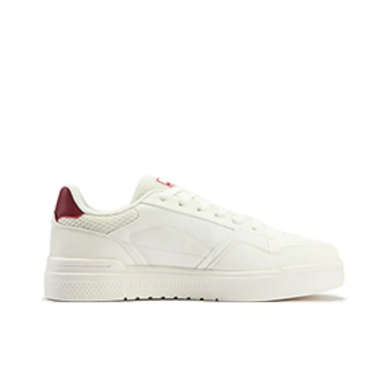 361° Slip Resistant Low Top Skateboard Shoes Men's White Red-1