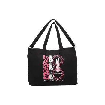 Vans Cotton Tote Bag, Shopping Bag, Shoulder Bag, Crossbody Bag, Handbag Regular Unisex Black