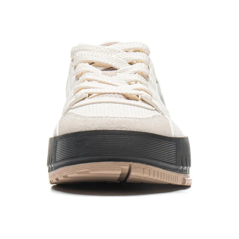 LiNing Li Cheng Cushioning Wear Resistant Low Top Skateboard Shoes Women's Mist White-4