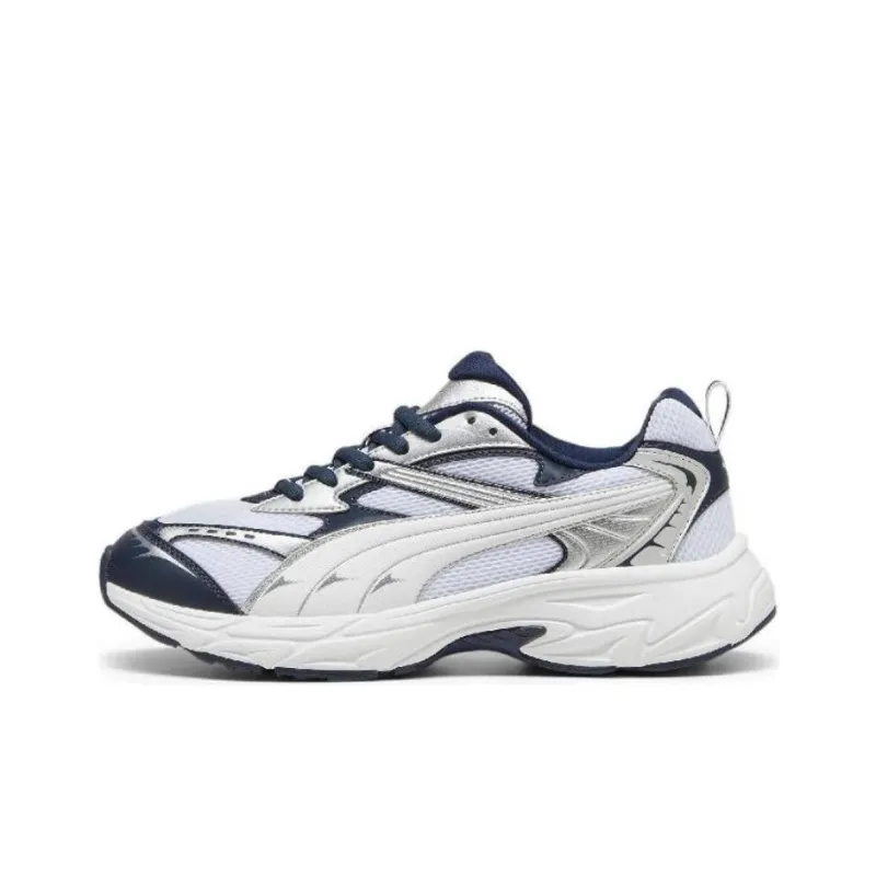 PUMA Morphic Anti Slip Wear Resistant Low Top Casual Shoes Unisex White Silver-0