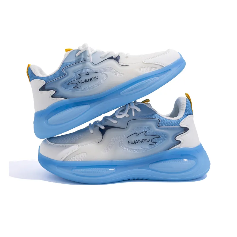 HUANQIU Cushioning Support Low Top Casual Running Shoes Men's Blue-3