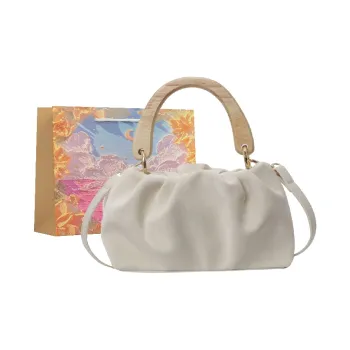 BRINCH PU Shoulder Bag Regular Women's White/Pink/Silver/Black