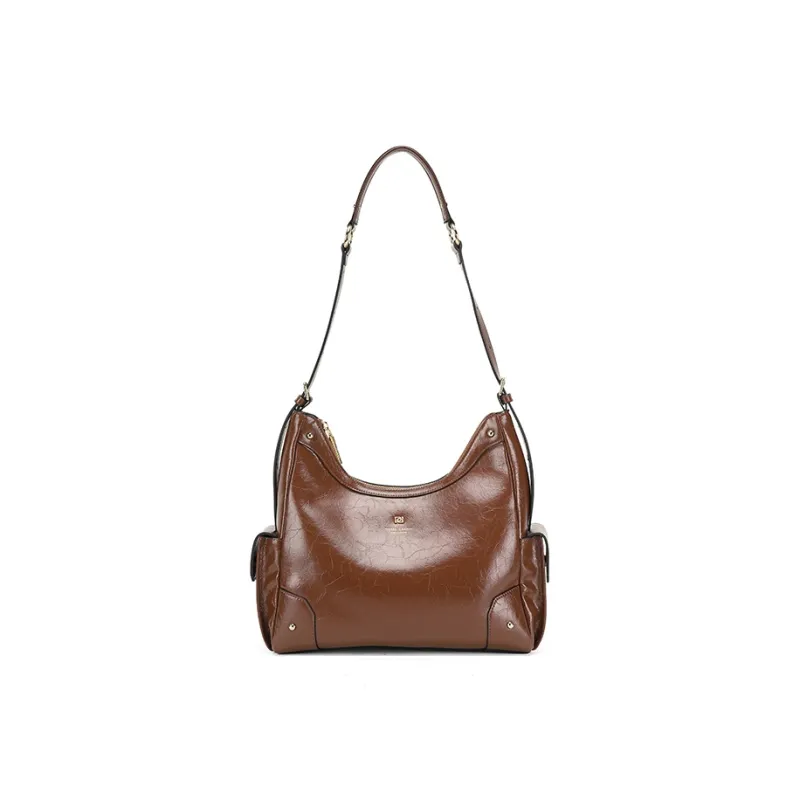 PIERRE CARDIN Synthetic Leather Shoulder Bag, Handbag Women's Black/Brown/Bitter Coffee-8
