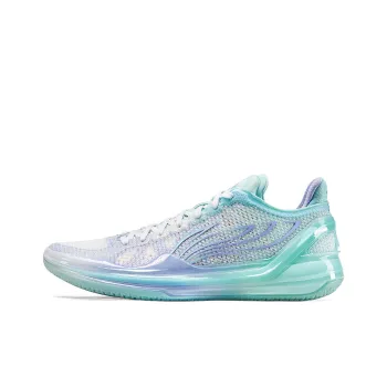 LINING Blade 4V2 Basketball Shoes Men Low Top Island Blue/Snow Cyan Purple