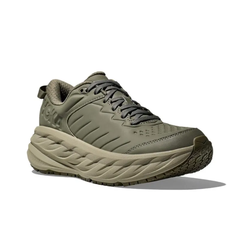 HOKA ONE ONE Bondi SR Anti Slip Wear Resistant Low Top Running Shoes Men's Olive-3