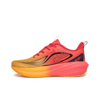 Qing Pao Low-Top Running Shoes Men's Red Yellow