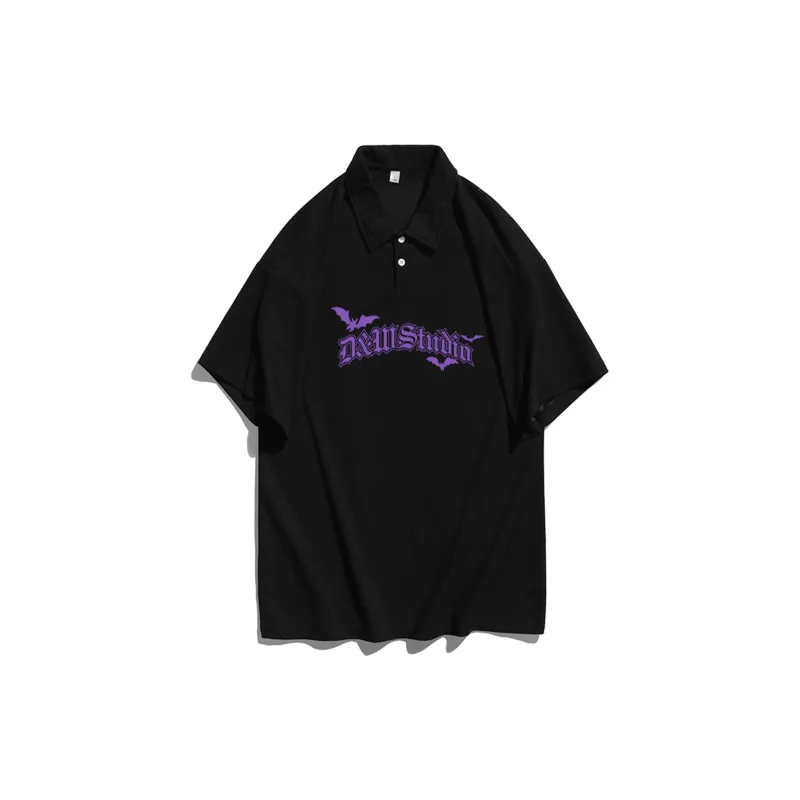 D&W Polo Shirts Unisex Black-1