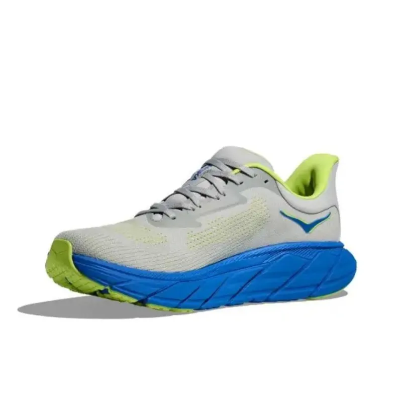 HOKA ONE ONE Arahi 7 Anti Slip Wear Resistant Low Top Running Shoes Men's Gray Blue Green-2