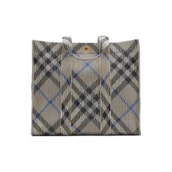 Burberry Polyamide Tote Bag Shopping Bag Handbag Shoulder Bag Women's Gray