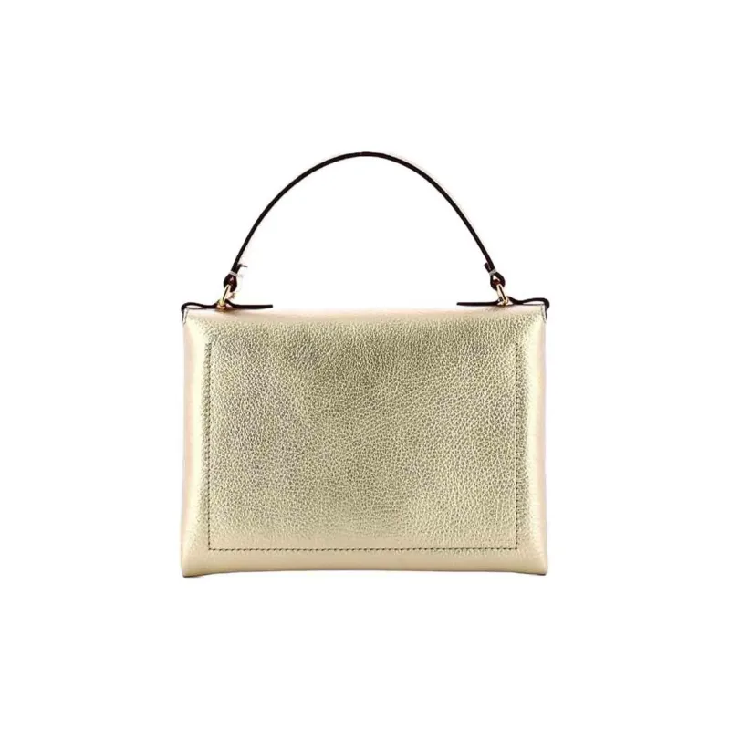 COCCINELLE Calfskin Shoulder Bag Crossbody Bag Handbag Mini Women's Light Gold-2