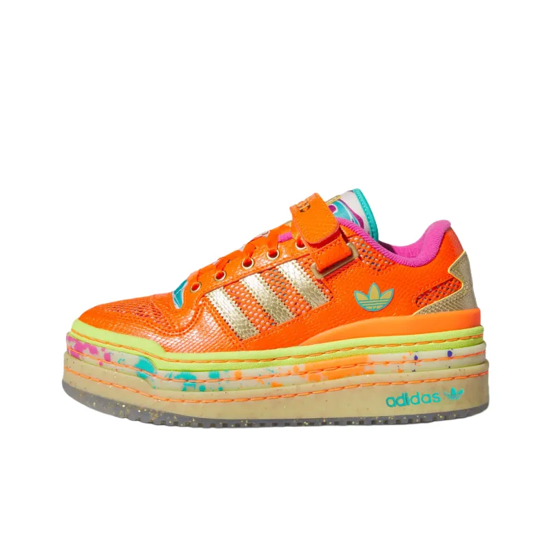 Adidas Originals Forum Lo Triple Platform Impact Orange Gold Metallic Semi Solar Orange Women's-0