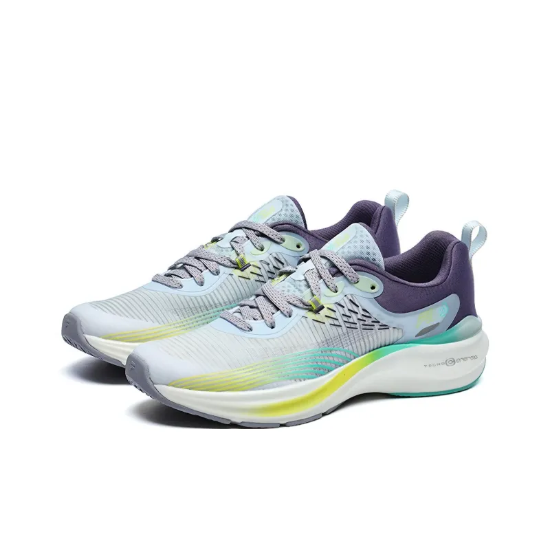 FILA Pacer Cushioning Anti Slip And Wear Resistant Low Top Casual Running Shoes Women's White Blue-1