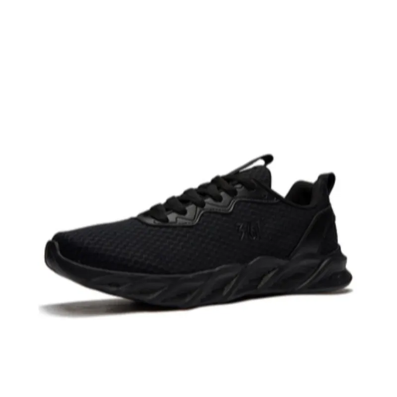 361° Abrasion Resistant Low Top Running Shoes Men's Black-2