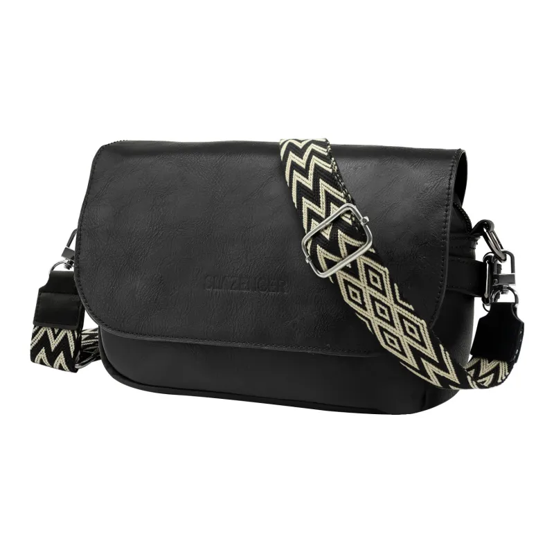 Slazenger PU Shoulder Bags Regular Unisex Classic Black-14