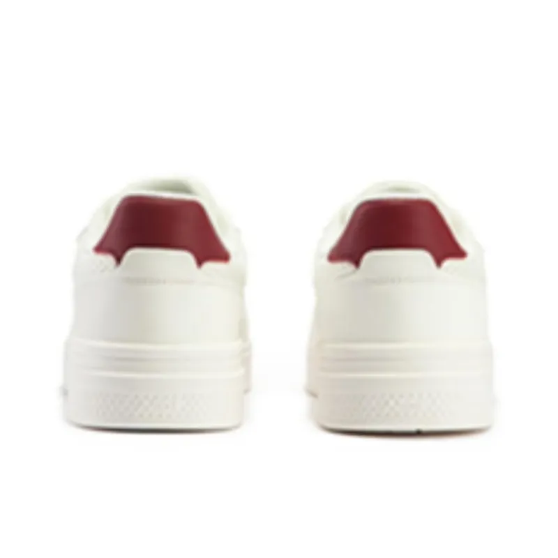 361° Slip Resistant Low Top Skateboard Shoes Men's White Red-2