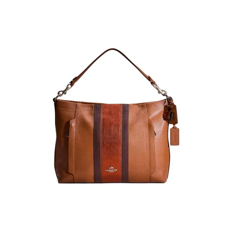 COACH Scout Polished Pebbled Leather Crossbody Bag Shoulder Bag Large Size Women's Silver Multicolor-0