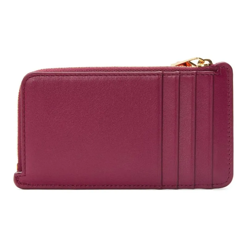 LOEWE Bright Nappa Leather Card Holder Women's Dark Red & Maple-1