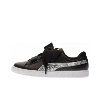 PUMA Basket Heart 'Black Silver Glitter' Women's