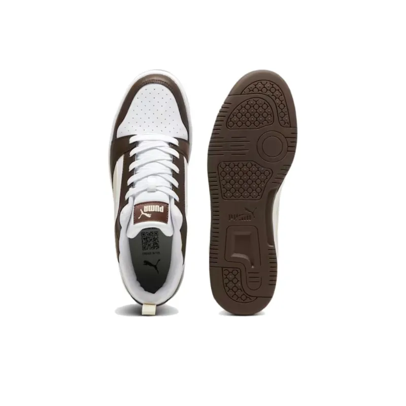 PUMA Rebound V6 Anti-Slip And Wear-Resistant Breathable Low-Top Skateboard Shoes Unisex Brown-3