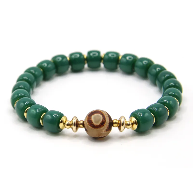 DRAGON LI Colored Glaze Jade Bracelets Unisex-0