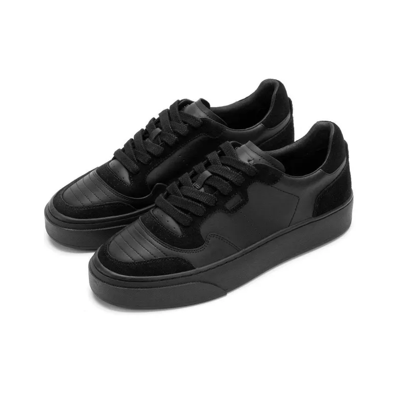 FOOT INDUSTRY Slip Resistant Low Top Skateboard Shoes Unisex Black-2