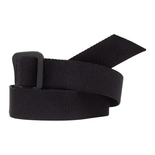 Patagonia Solid Color Design Smooth Buckle ‎ Synthetic Leather Belts Unisex Black