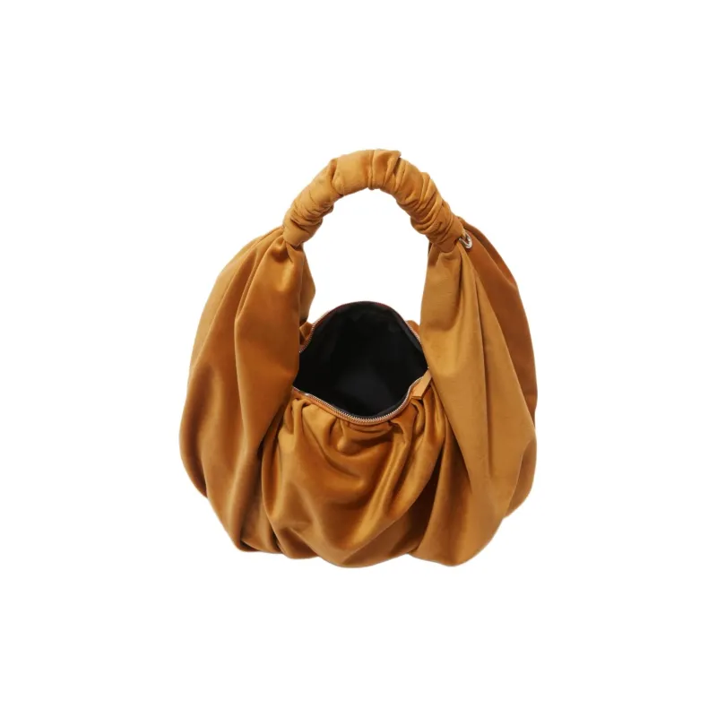 JW Anderson Ruffle Shopper Velvet Shoulder Bag-3