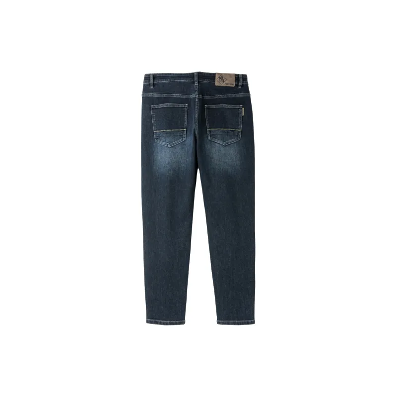 HLA Jeans Men Blue Gray Denim Gradient Dark 6E-1