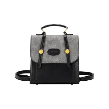 JANE KLAIN Synthetic Leather Shoulder Bag, Crossbody Bag, Handbag Backpack Regular Women's Black/Brown