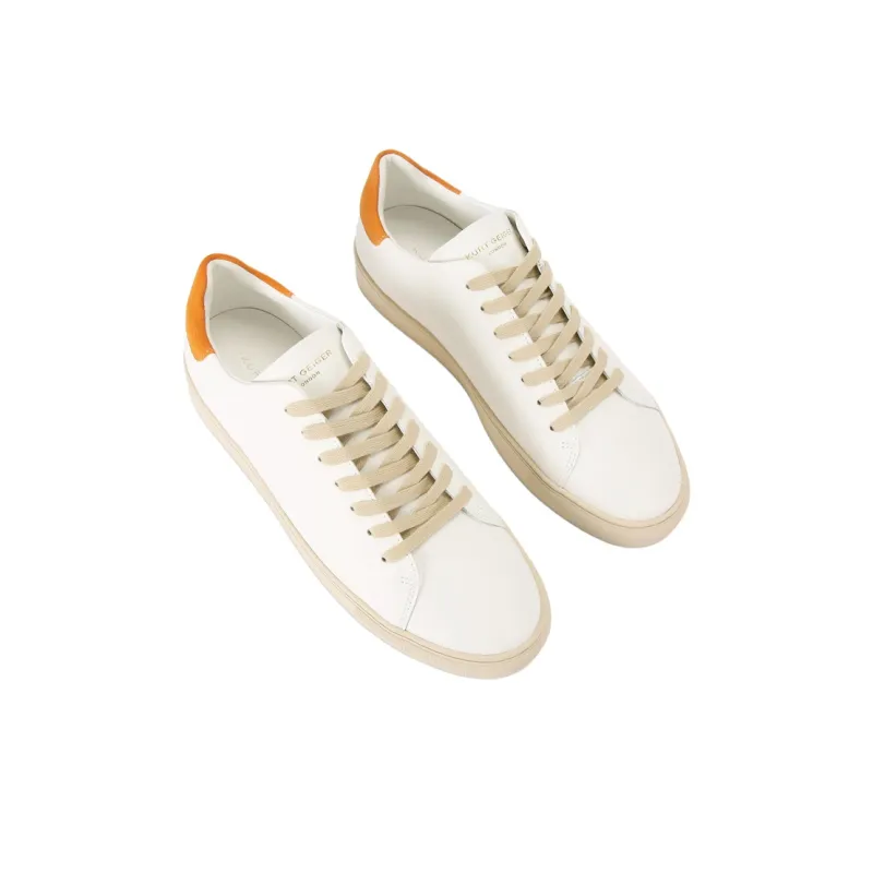 Kurt Geiger London Lennon Low-Top Skateboard Shoes Men's White Orange-2
