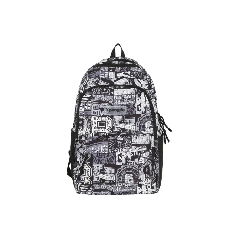 MOK Nylon Backpack Unisex White/Gray/Black-4
