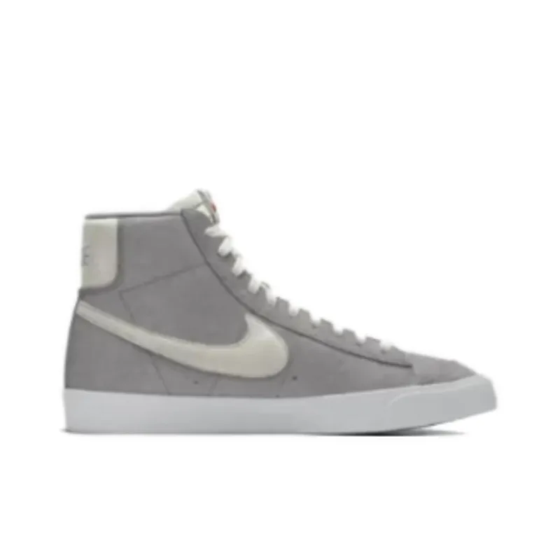 Nike Blazer Anti-Slip Wear-Resistant High-Top Skateboard Shoes Women's Gray-1