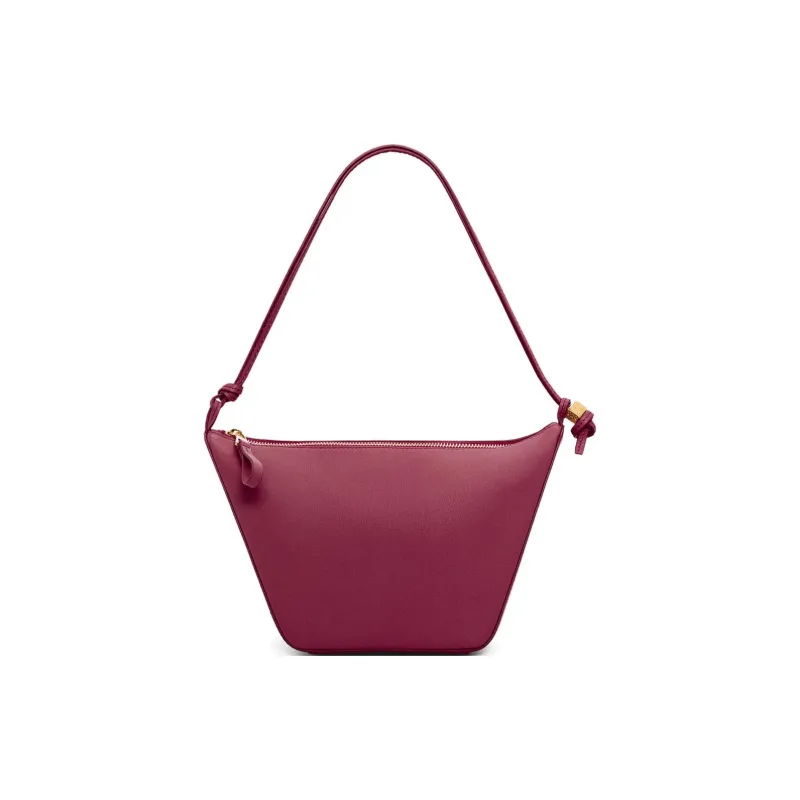 LOEWE Cow Leather Hobo Bag Handbag Shoulder Bag Women's Crimson-5