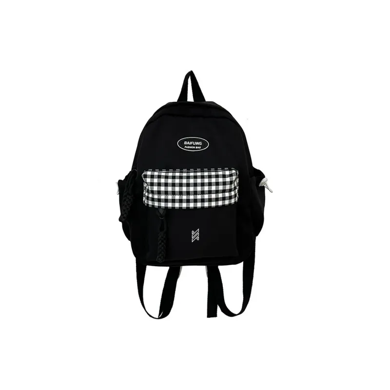 NOMK Nylon Backpack, Travel, Small Backpack Women's White/Blue/Black/Yellow/Green-8