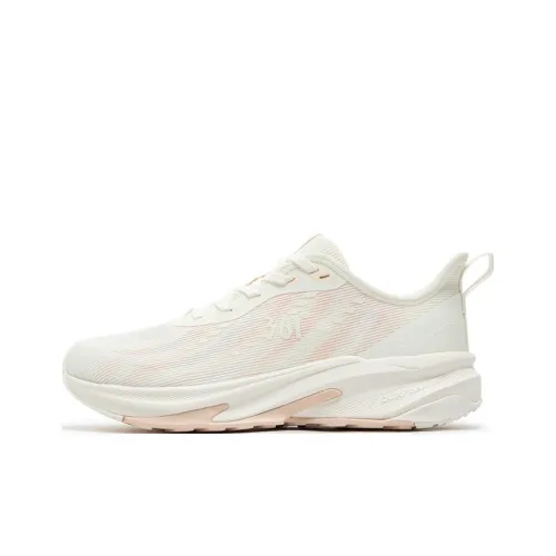361° Cushioning, Wear Resistant Low Top Casual Running Shoes Women's White Pink