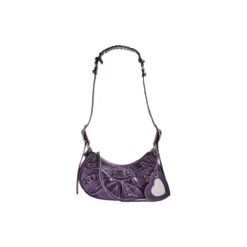 Balenciaga Le Cagole Xs Shoulder Bag Metallized Purple