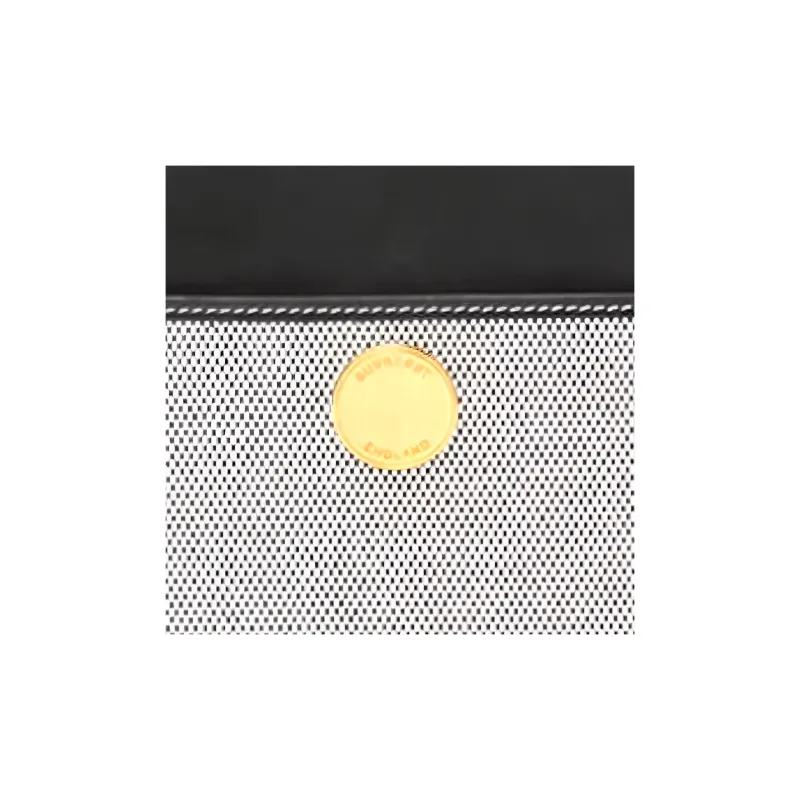 Burberry Canvas With Leather Shoulder Bag Necklace Cell Phone Pouch Unisex Black/Tan-3
