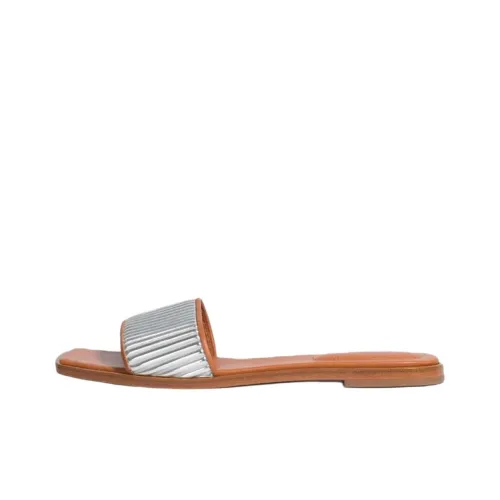 JONATHAN SIMKHAI Slide Slippers Women's Silver Brown