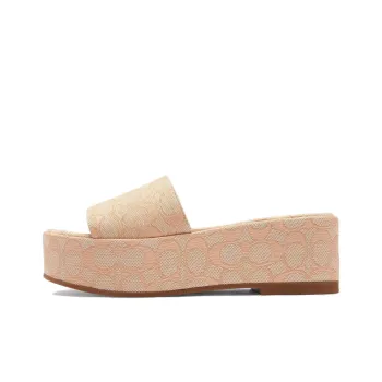 COACH Slide Slippers 5.7cm Women's Matte Blush