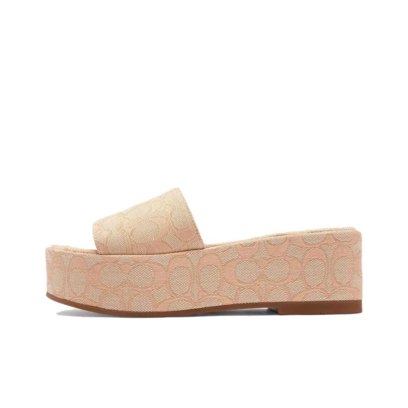 COACH Slide Slippers 5.7cm Women's Matte Blush-0