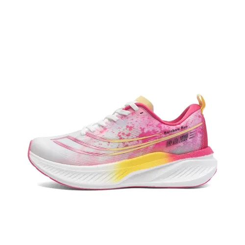 LPMX Running Shoes Women's Low-Top White Peach Red