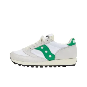 Saucony Jazz 81 Cushioned Anti-Slip And Wear-Resistant Lightweight Low-Top Running Shoes Men's Gray White Green