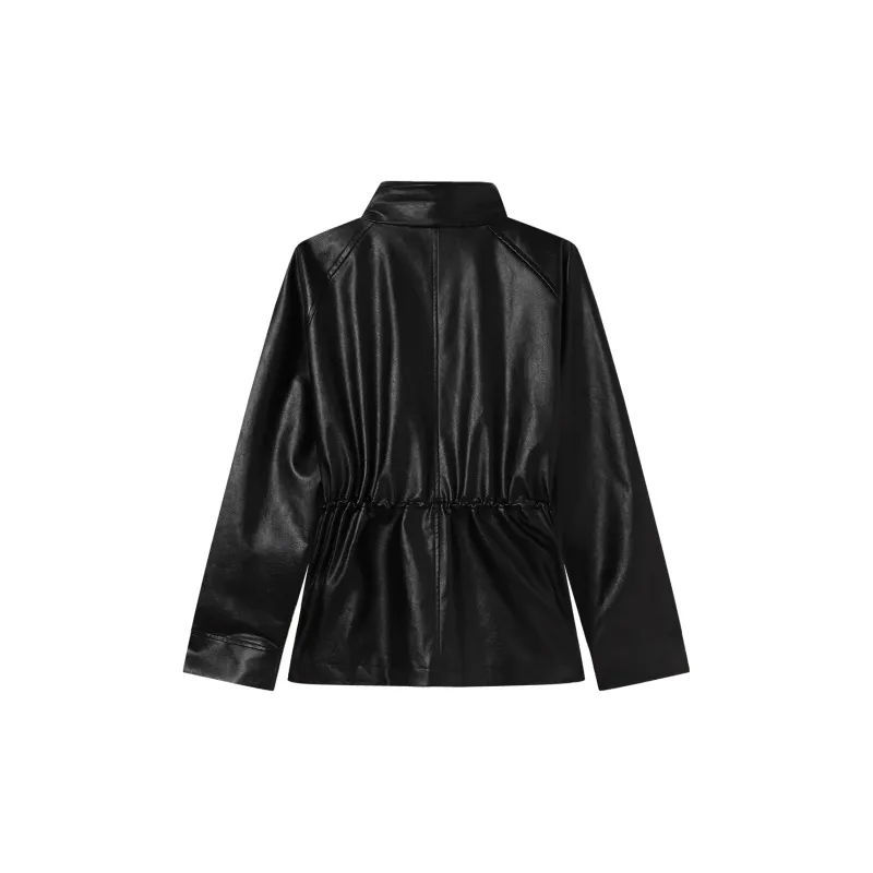 THE SEA LIFE Leather Jacket Women's Black Mage-1