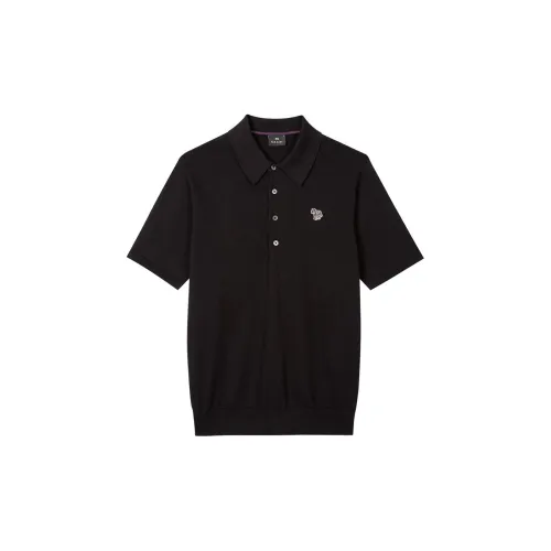 Paul Smith Zebra Logo Series Polo Shirts Men Black