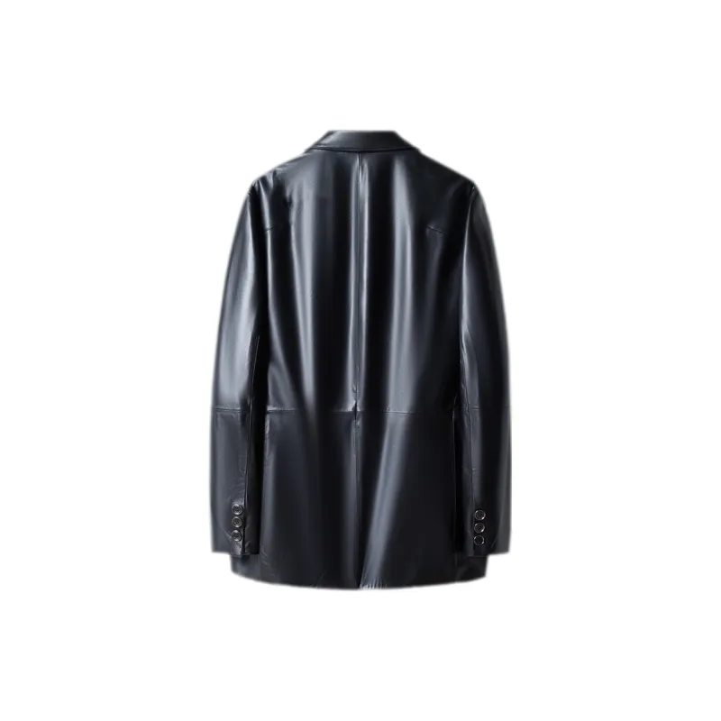 FORTEI Leather Jacket Men's Black-1