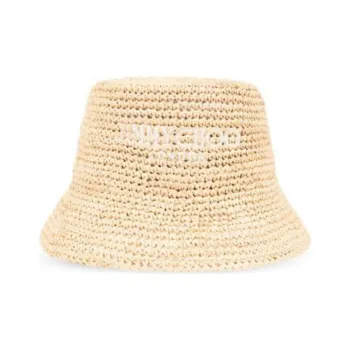 Jimmy Choo Atena Logo-embroidered Raffia Hat
