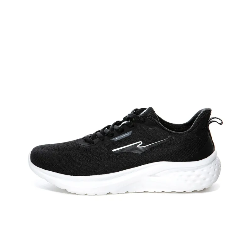 Erke Low Top Running Shoes Men's Jet Black Bright Silver-0