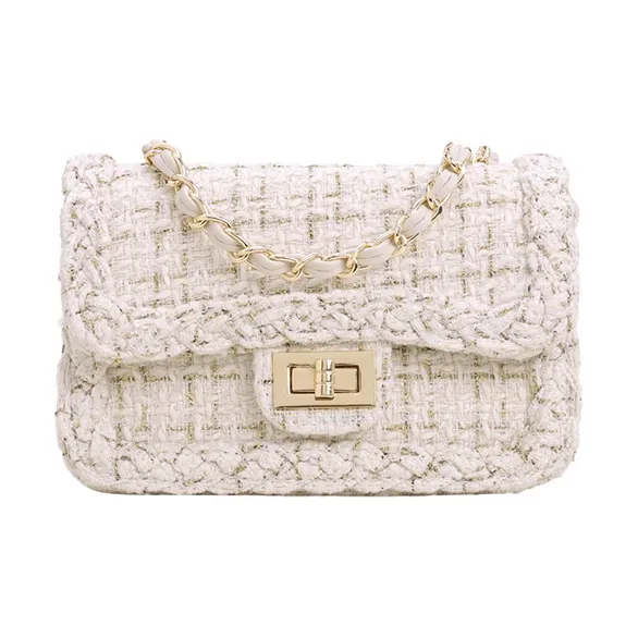 Jade En Plus Fashion Canvas Crossbody Bag Regular Women's White-1