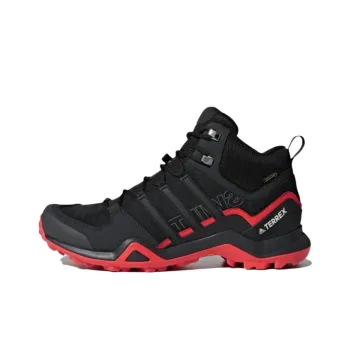 Adidas Terrex Swift R2 Mid GTX Wear-Resistant Mid-Top Trekking Shoes Men's Black Red